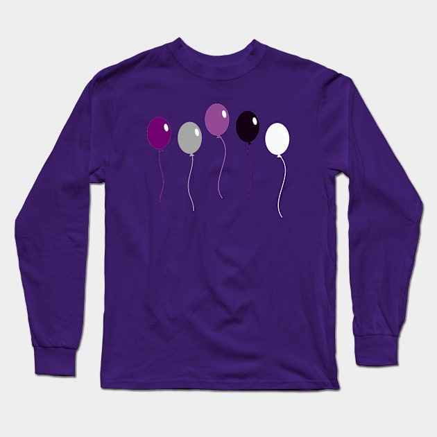 Ace Pride Balloons Long Sleeve T-Shirt by VernenInk